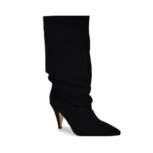 Nine West Primer Black Suede Slouch Boot size 12.